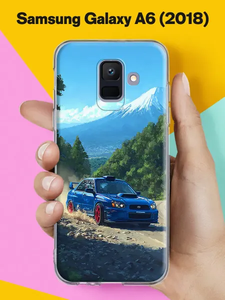 Samsung Чехол на A6 2018 с принтом Ралли у Фудзи