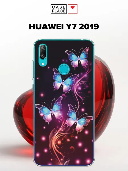 Huawei Чехол на Y7 2019 с бабочками
