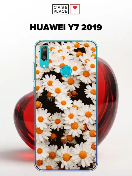 Huawei Чехол на Y7 2019 с ромашками