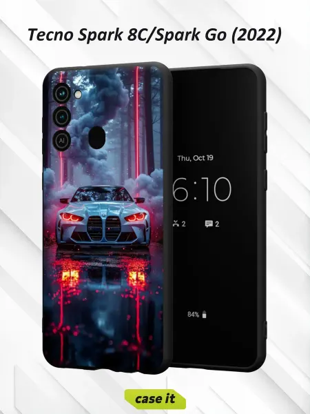 Case it Чехол на Tecno Spark 8C GO 2022 с принтом BMW M4 car