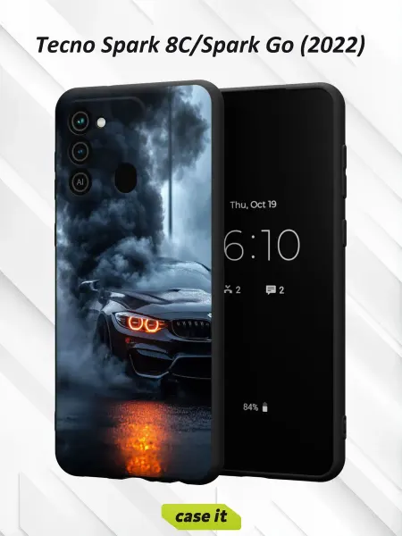 Case it Чехол на Tecno Spark 8C GO 2022 с принтом Бампер BMW