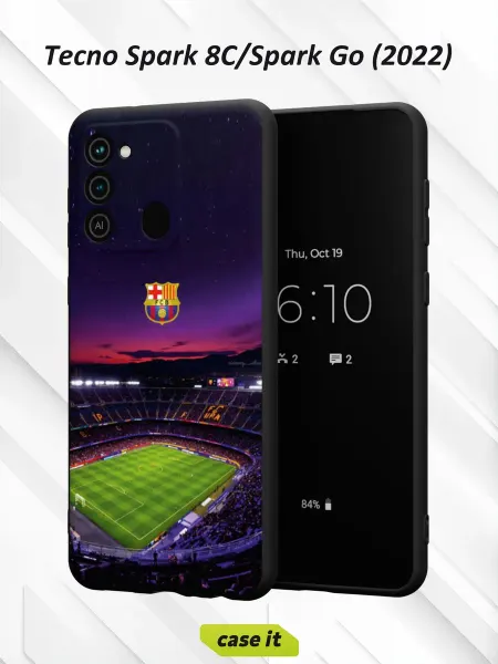 Case it Чехол на Tecno Spark 8C GO 2022 с принтом Барселона сердце