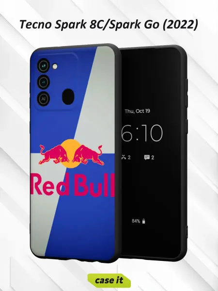 Case it Чехол на Tecno Spark 8C GO 2022с принтом ред булл