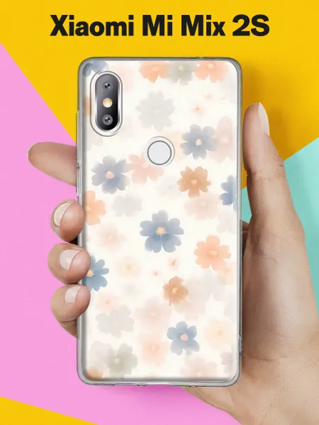 Xiaomi Чехол на Mi Mix 2S с принтом Нежные акварельные цветы