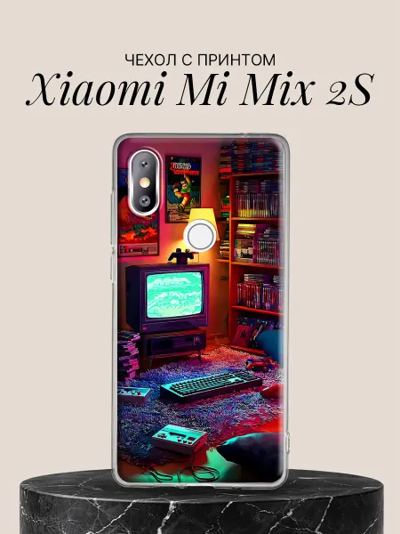 Xiaomi Чехол на Mi Mix 2S с принтом Ретро игровая комната