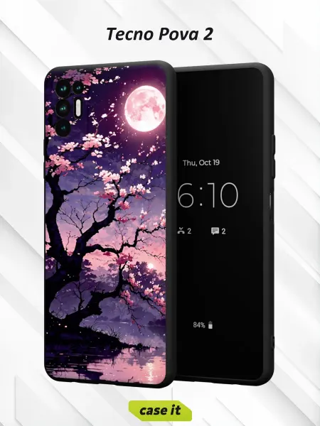 Case it Чехол на Tecno Pova 2с принтом китайская слива