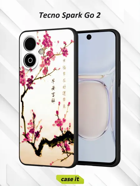 Case it Чехол на Tecno Spark Go 2с принтом китайская живопись
