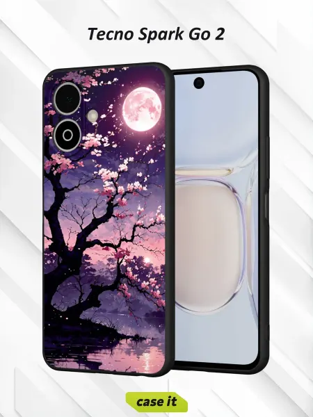 Case it Чехол на Tecno Spark Go 2с принтом китайская слива