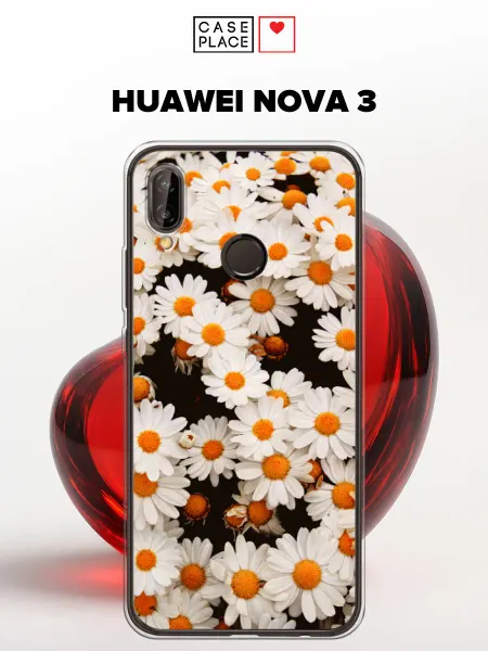 Huawei Чехол на Nova 3 с ромашками