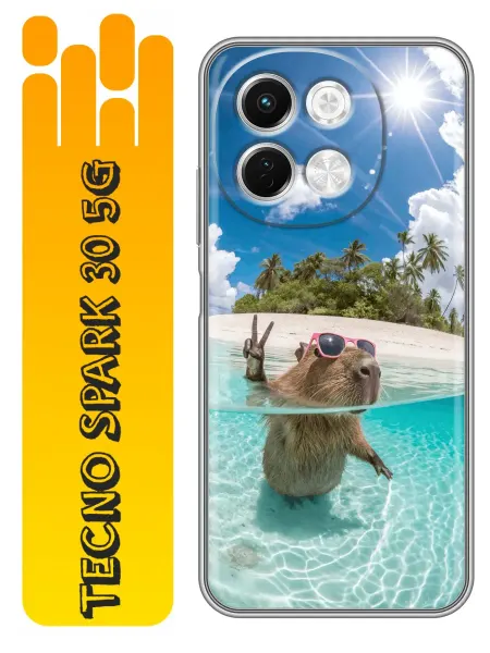 360skin Чехол на Tecno Spark 30 5G Капибара прикол