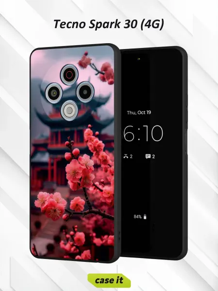 Case it Чехол на Tecno Spark 30 4Gс принтом японская вишня
