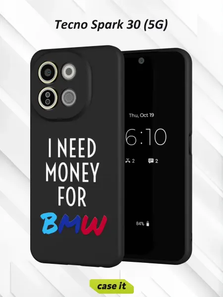 Case it Чехол на Tecno Spark 30 5Gс принтом I need money