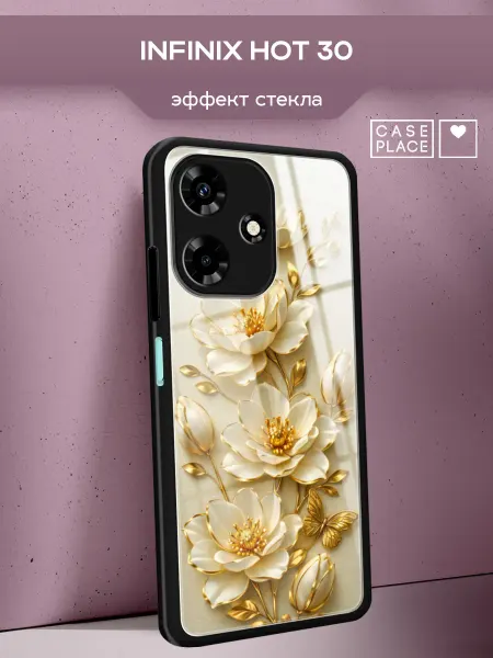 Case Place Чехол на Infinix Hot 30 с цветочками