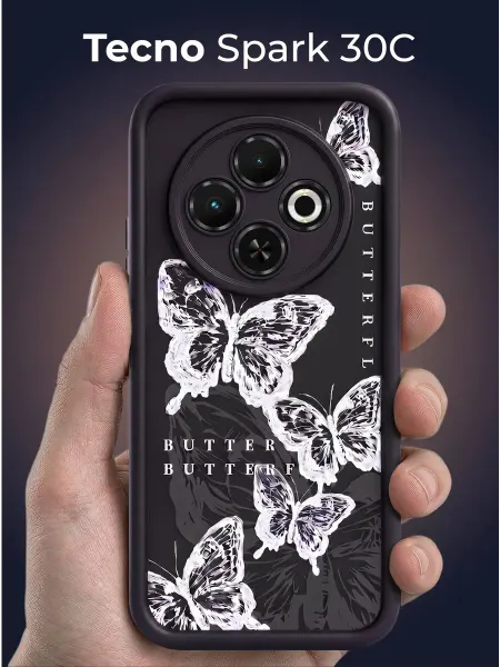 URBAZZA Чехол на Tecno Spark 30c с бортиками и рисунком