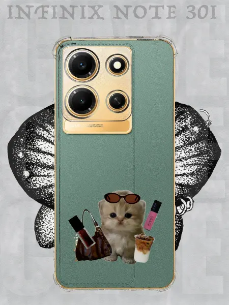 Чехол на iPhone Infinix Note 30i котенок cleangirl