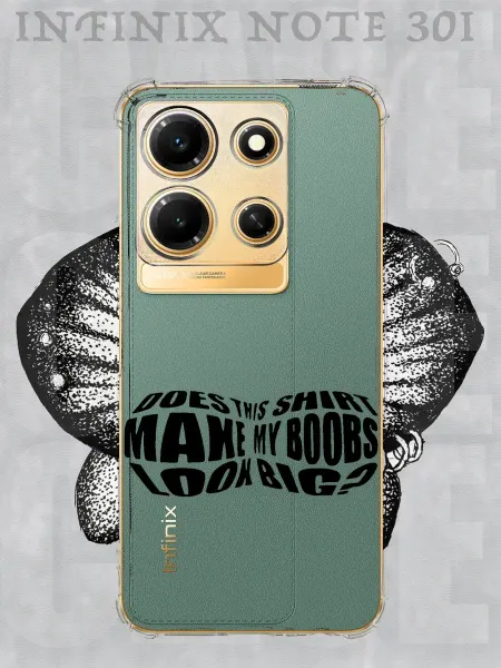 Чехол на iPhone Infinix Note 30i объемная надпись