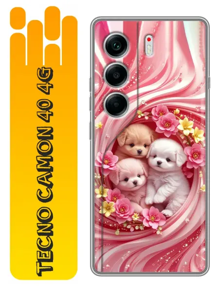 360skin Чехол на Tecno Camon 40 Щенята для девочки