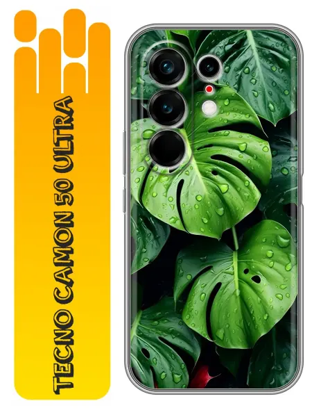 360skin Чехол на Tecno Camon 50 Ultra листья (женский)