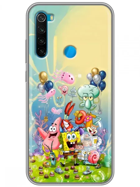 360skin Чехол на Xiaomi RedMi Note 8 Спанч Боб для мальчика