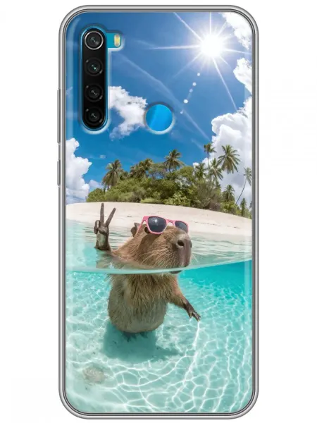 360skin Чехол на Xiaomi RedMi Note 8 Капибара прикол