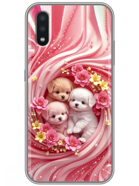 360skin Чехол на Samsung Galaxy M01, A01 Щенята для девочки