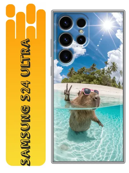360skin Чехол на Samsung Galaxy S24 Ultra Капибара прикол