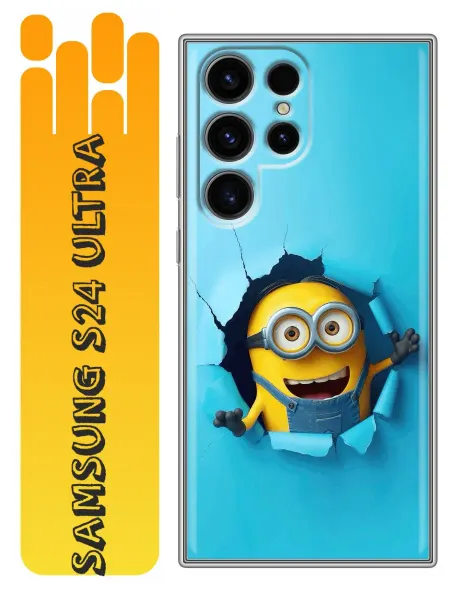 360skin Чехол на Samsung Galaxy S24 Ultra миньоны (для ребенка)
