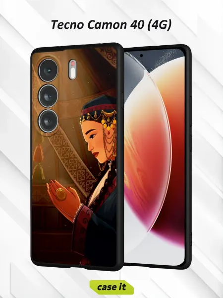 Case it Чехол на Tecno Camon 40 4Gс принтом Девушка