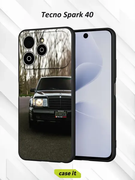 Case it Чехол на Tecno Spark 40 с принтом Mercedes-Benz 500 E