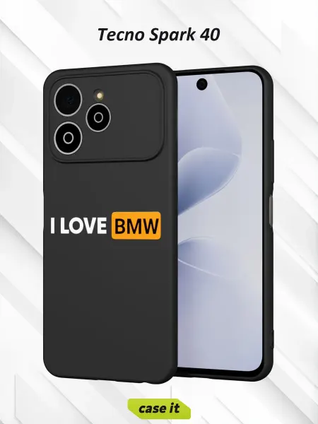 Case it Чехол на Tecno Spark 40 с принтом I love BMW
