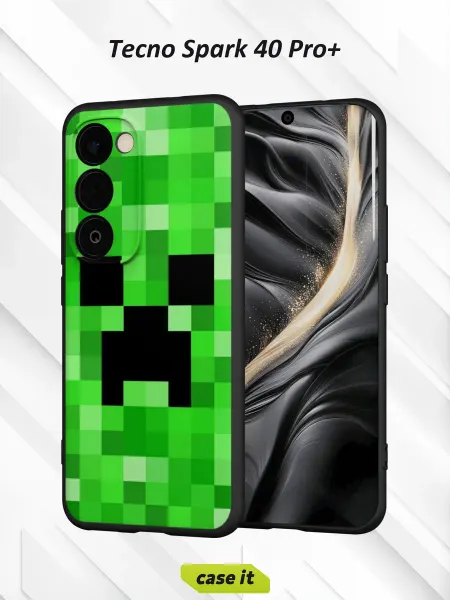 Case it Чехол на Tecno Spark 40 Pro+с принтом Creeper