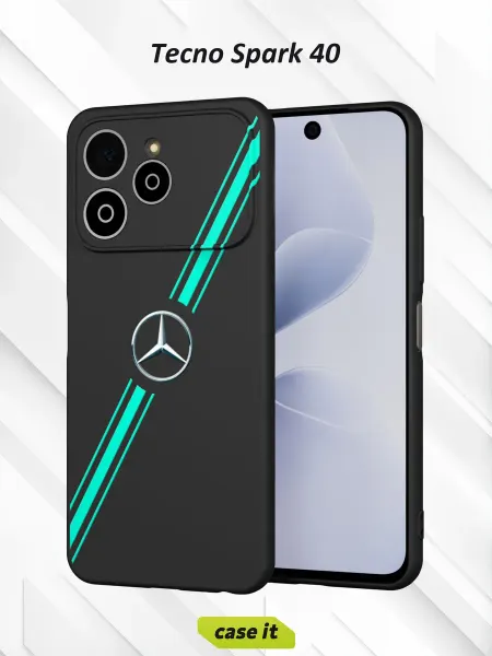 Case it Чехол на Tecno Spark 40 с принтом Mercedes-AMG Petronas F1