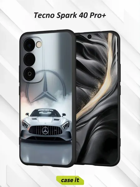 Case it Чехол на Tecno Spark 40 Pro+ с принтом суперкар Mercedes-AMG