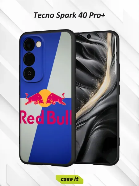 Case it Чехол на Tecno Spark 40 Pro+с принтом ред булл