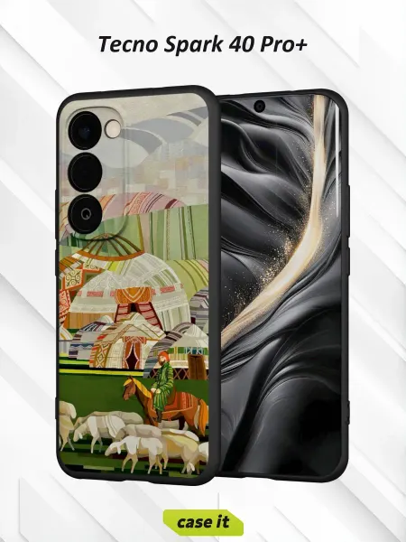 Case it Чехол на Tecno Spark 40 Pro+с принтом Степные истории