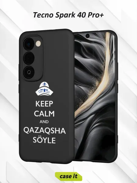 Case it Чехол на Tecno Spark 40 Pro+с принтом Надпись