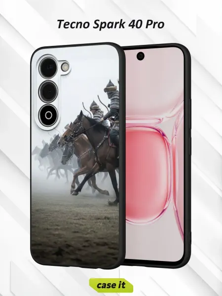 Case it Чехол на Tecno Spark 40 Proс принтом атака конных воинов
