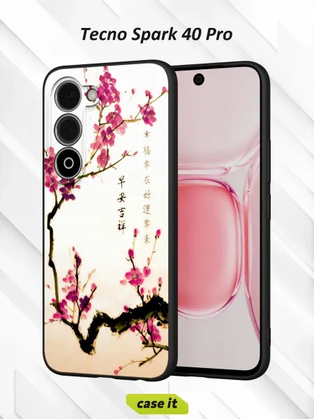 Case it Чехол на Tecno Spark 40 Proс принтом китайская живопись