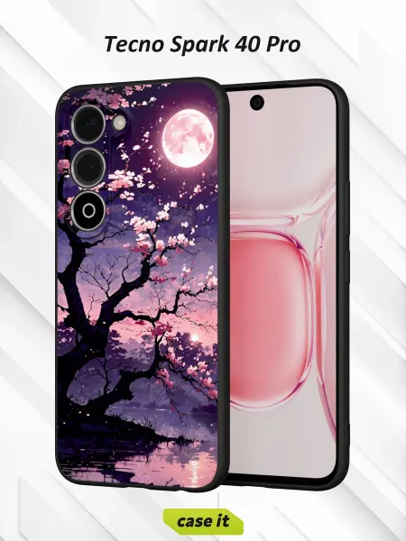 Case it Чехол на Tecno Spark 40 Proс принтом китайская слива