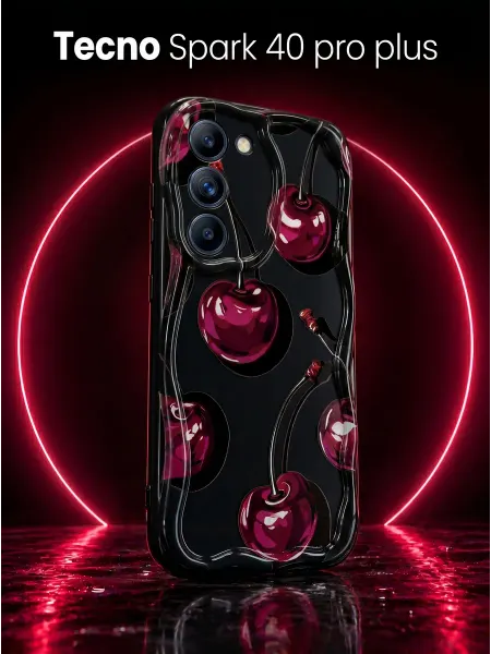 URBAZZA Чехол на Tecno Spark 40 Pro Plus с объёмным сердцем