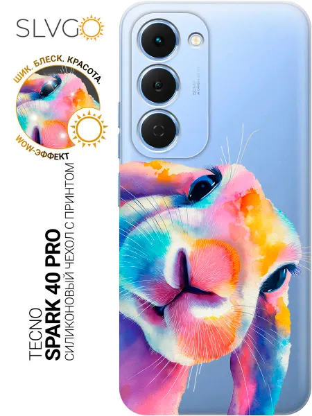 SLVGO Чехол на Tecno Spark 40 Pro для девочки