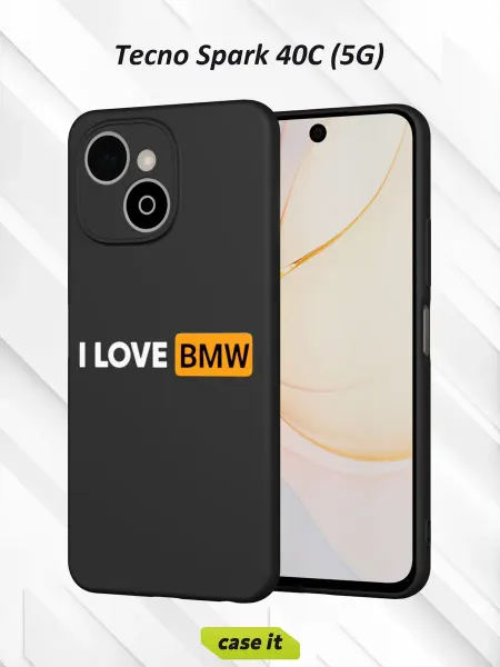 Case it Чехол на Tecno Spark 40C (5G) с принтом I love BMW