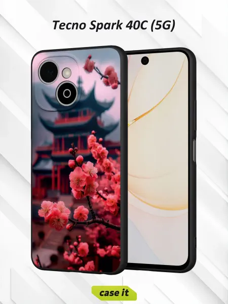 Case it Чехол на Tecno Spark 40C (5G)с принтом японская вишня