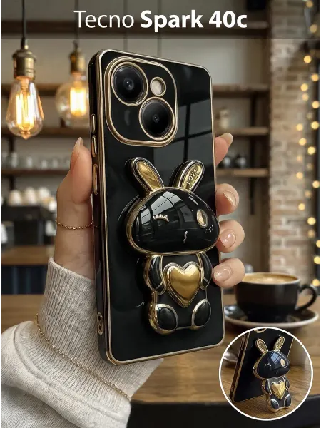 РИНОФОН Чехол подставка с попсокет на Tecno Spark 40c