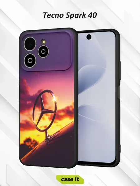 Case it Чехол на Tecno Spark 40с принтом звезда Mercedes-Benz
