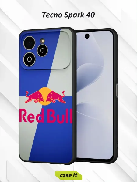 Case it Чехол на Tecno Spark 40с принтом ред булл