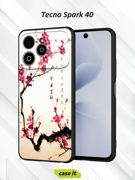 Case it Чехол на Tecno Spark 40с принтом китайская живопись