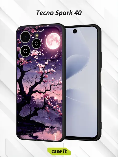 Case it Чехол на Tecno Spark 40с принтом китайская слива