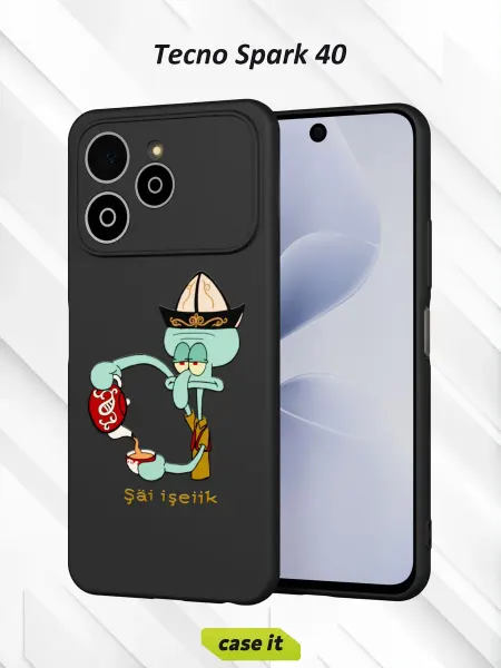 Case it Чехол на Tecno Spark 40с принтом Сквидвард