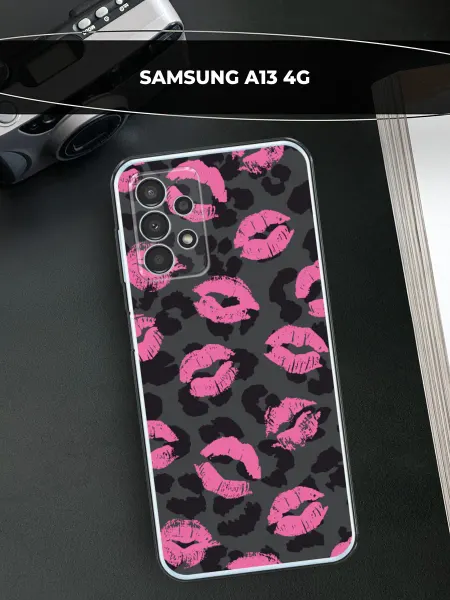 Samsung Чехол на Galaxy A13 4G с поцелуями